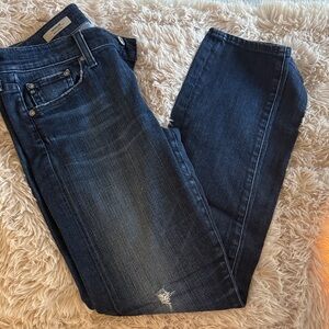 AG Adriano Goldschmied The Nolan relaxed slim Distressed Blue Jeans